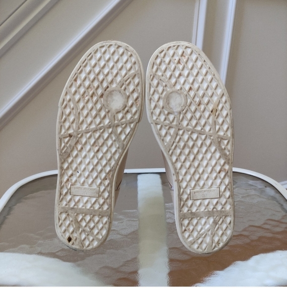 Giuseppe Zanotti Beige Leather Slip On Sneakers with Gold Studs Women's 39 - Picture 12 of 15